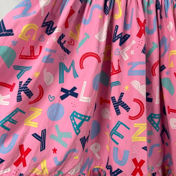 Eleanor Rose Dress School Letters AOP Girls Size 14-16 - Picture 3 of 7